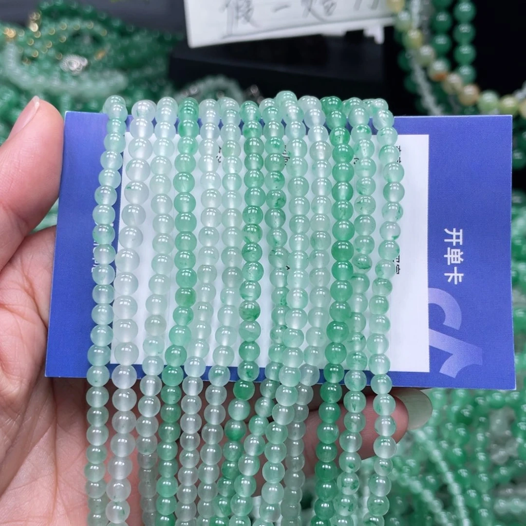 未镶嵌手链石英质玉（非洲翠）任选一条140颗左右