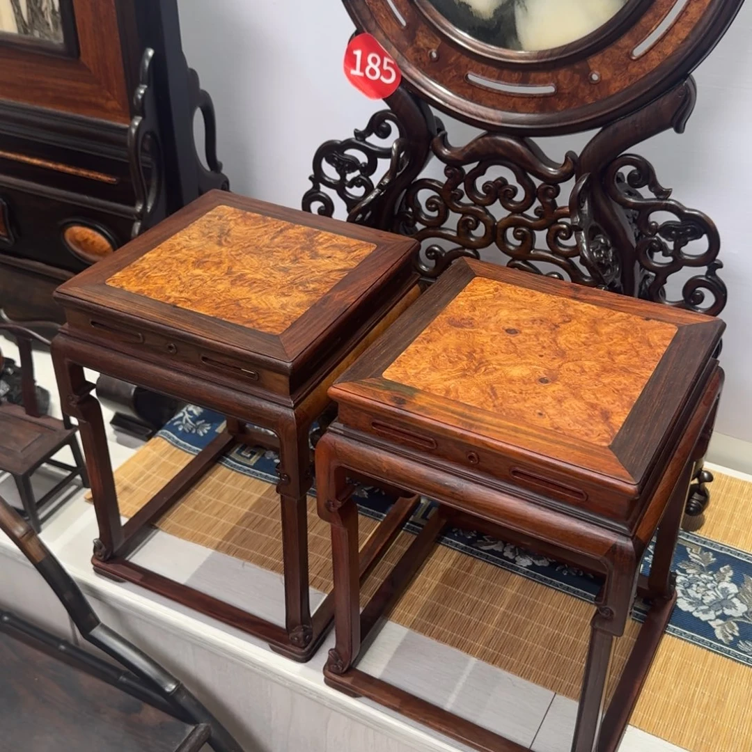 兵***哥木大红酸枝交趾黄檀底座