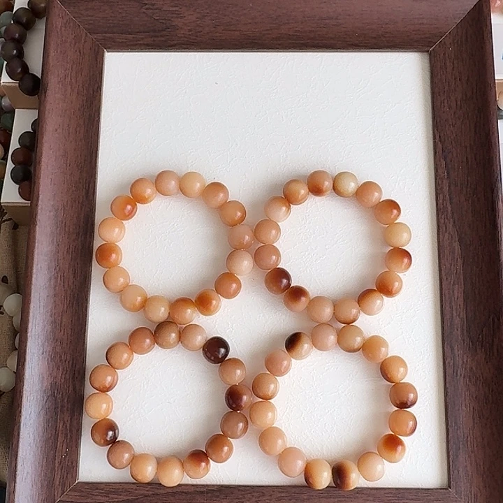 手串菩提根/象牙果卡15苹果珠黑糖啵啵