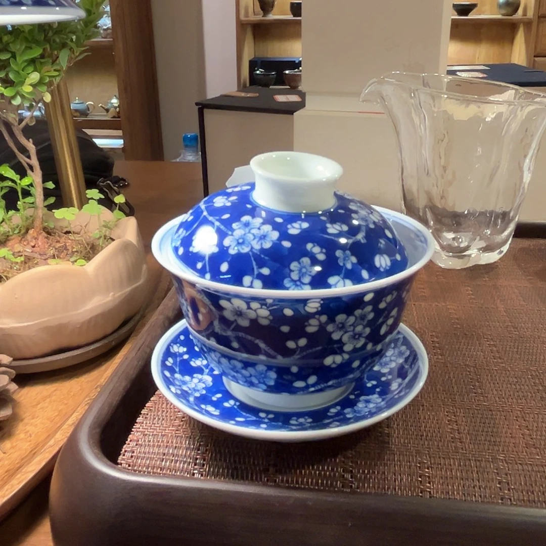 景德镇陶瓷艺术冰梅盖碗
