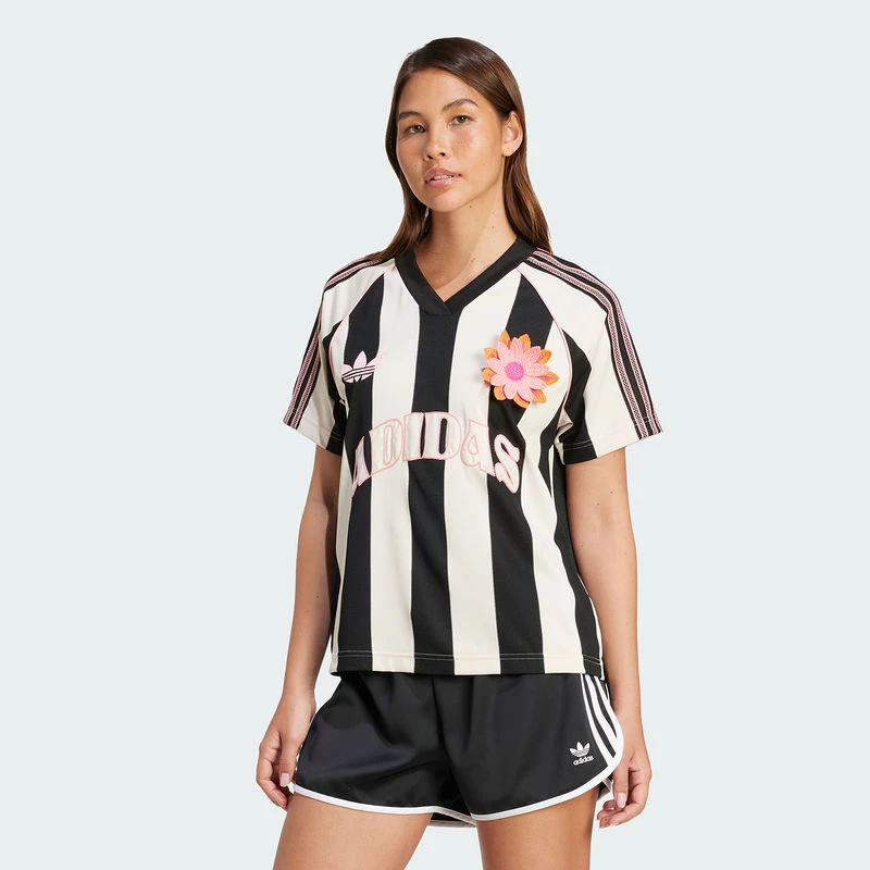 阿迪达斯 （adidas）女子GLOW JERSEY经典运动短袖V领球衣KC0672