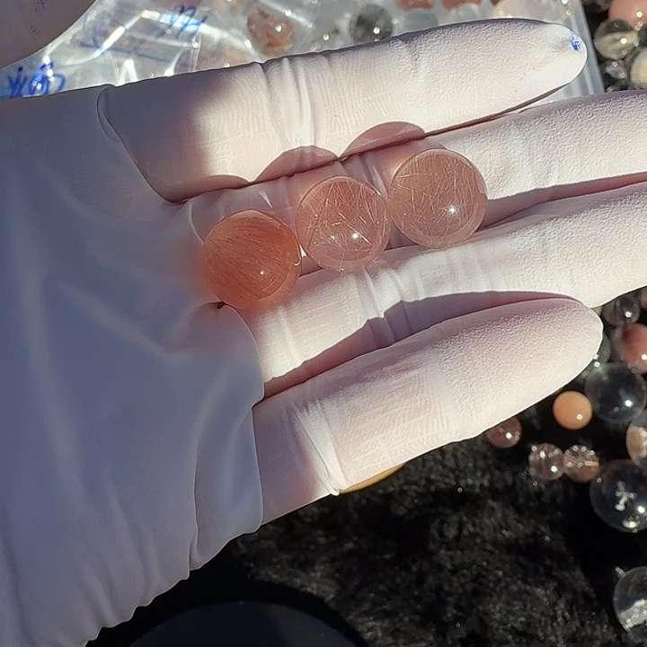 快***ₑ未镶嵌水晶珠宝半成品兔毛12mm定制不退换