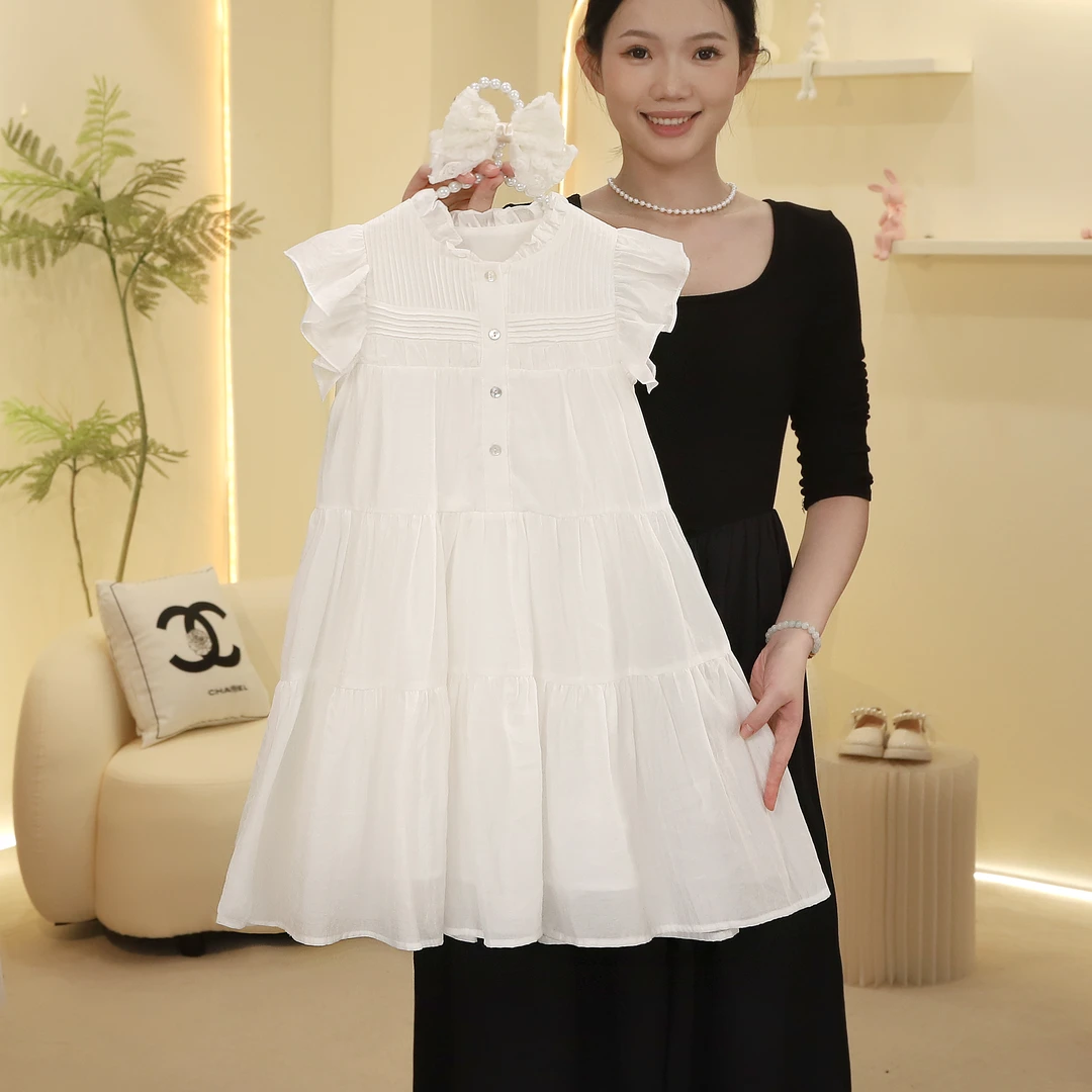 女童连衣裙2025夏季新款甜美小飞袖女孩公主裙5230001723
