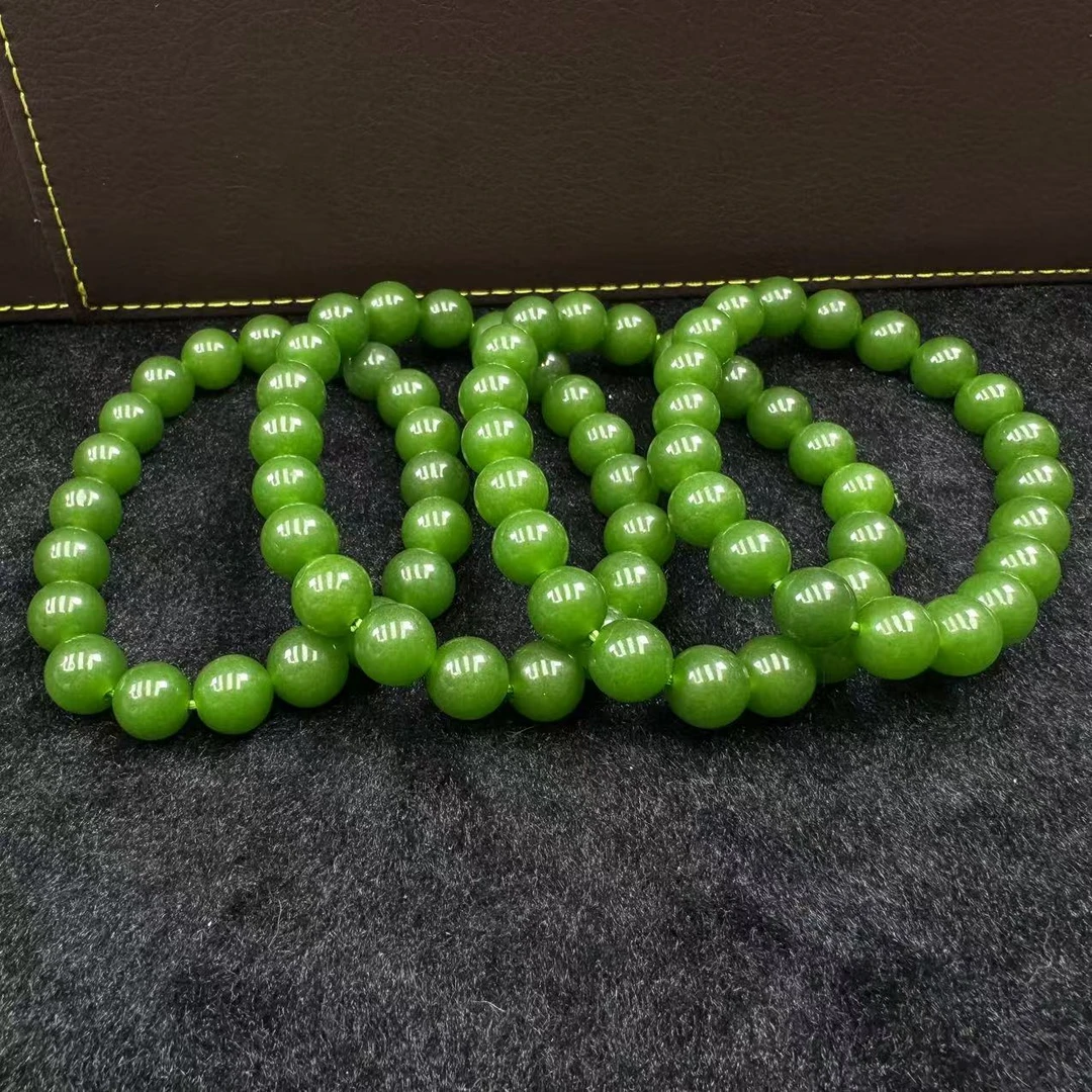 A087天然俄料碧玉8mm手串多样性发一