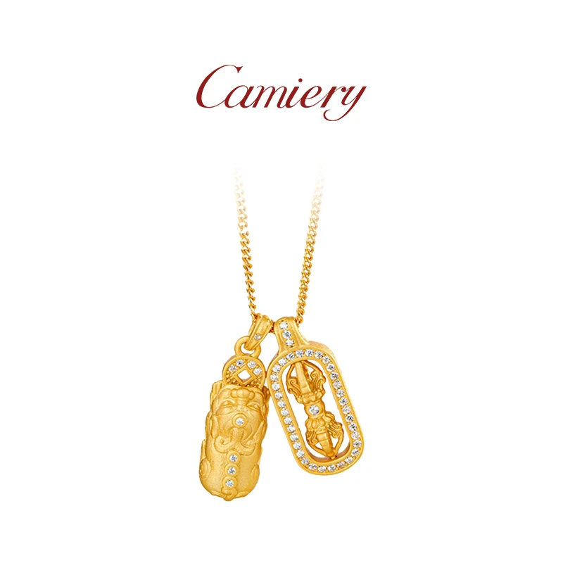CAMIERY 新中式经典貔貅金刚杵项链精致百搭