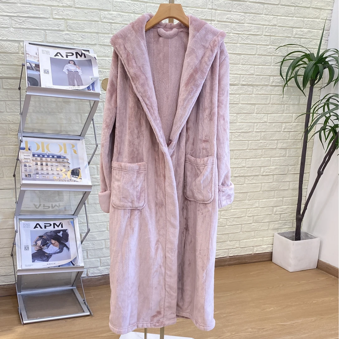 【小袁推荐】冬季加厚高克重家居服连帽睡袍