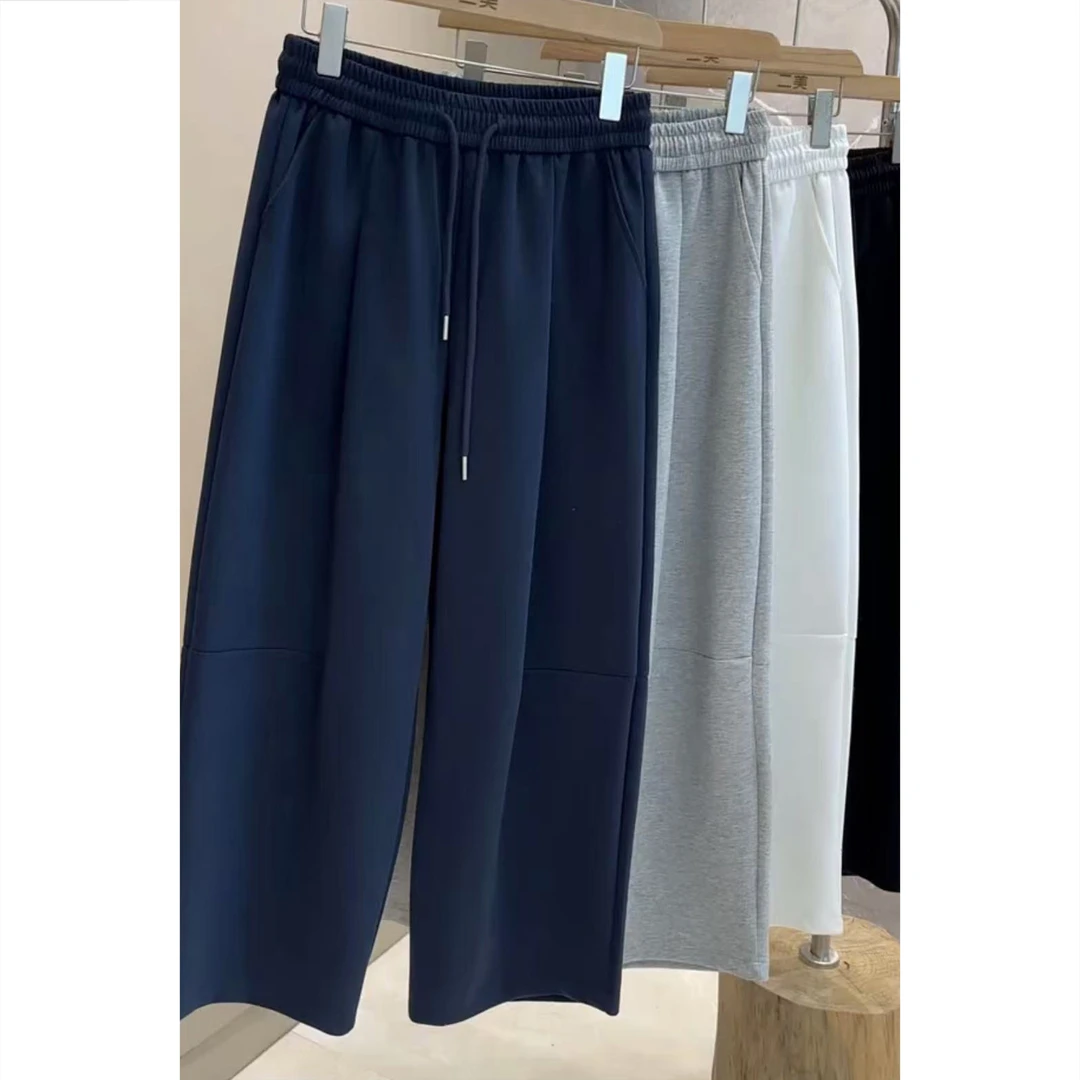 艾塔莉早秋松紧腰秋季九分裤休闲裤时尚潮流卫裤运动风百搭修身女