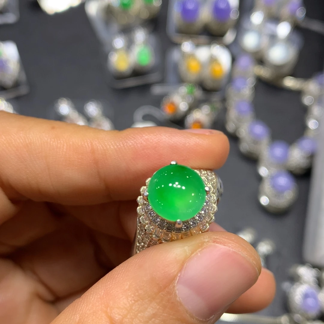 定制翡翠银S925镶嵌买断不退买断不易