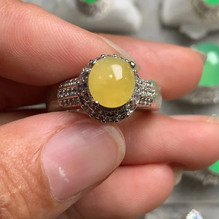 未镶嵌戒指翡翠天然翡翠戒面