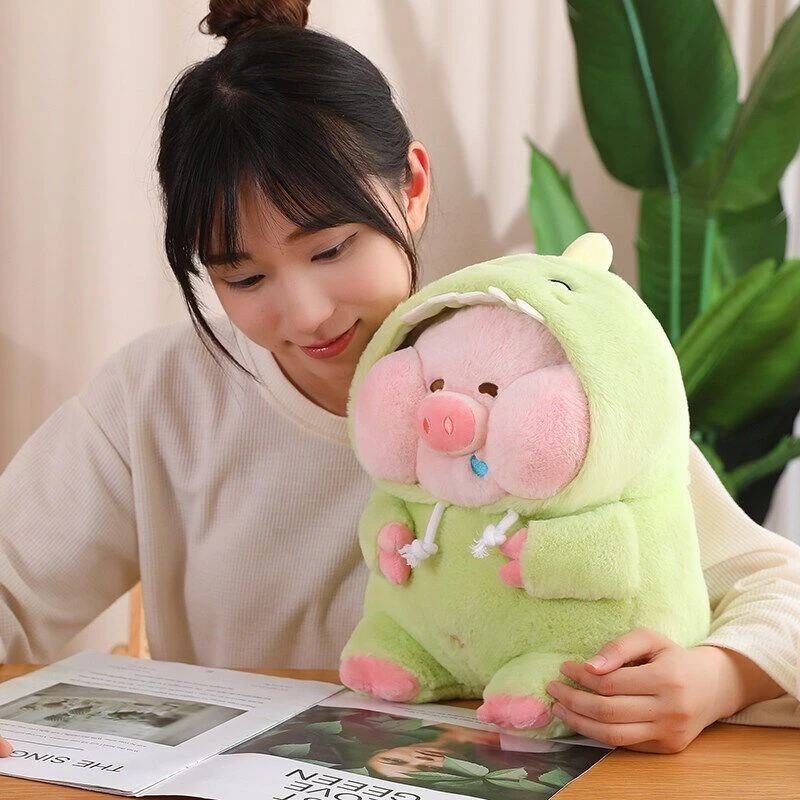 变身lulu猪公仔可爱猪猪毛绒玩具恐龙娃娃玩偶生日礼物卧室儿童女