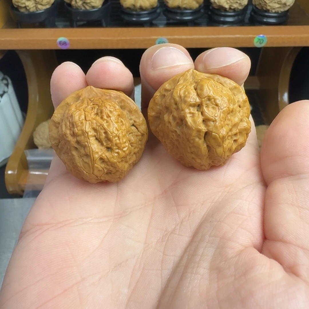 文玩核桃把件5号金蟾荷叶35尺