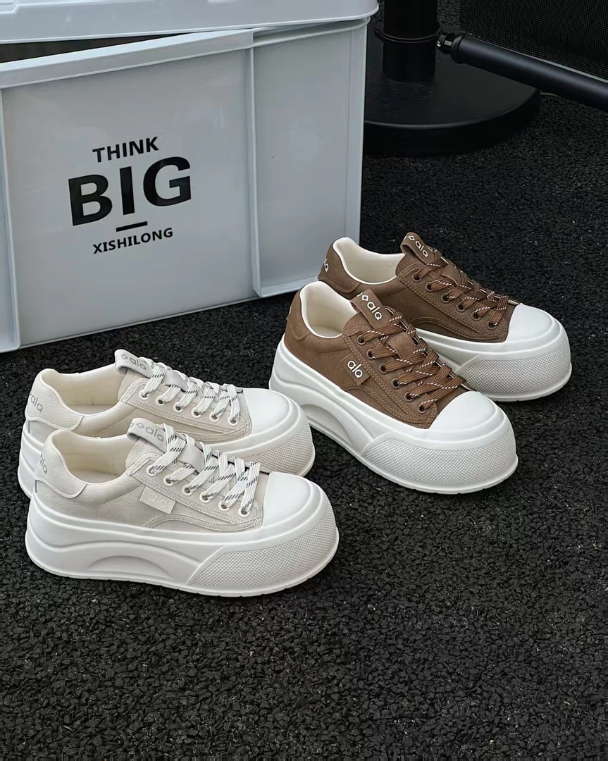 时尚厚底透气休闲鞋女鞋2025年秋季新款女鞋百搭舒适板鞋子 86073