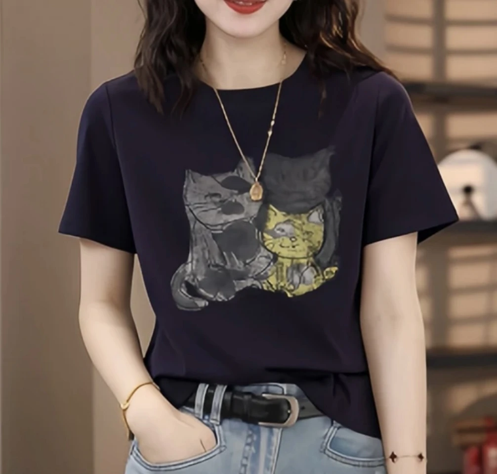 女士时尚休闲半袖2508-A782****