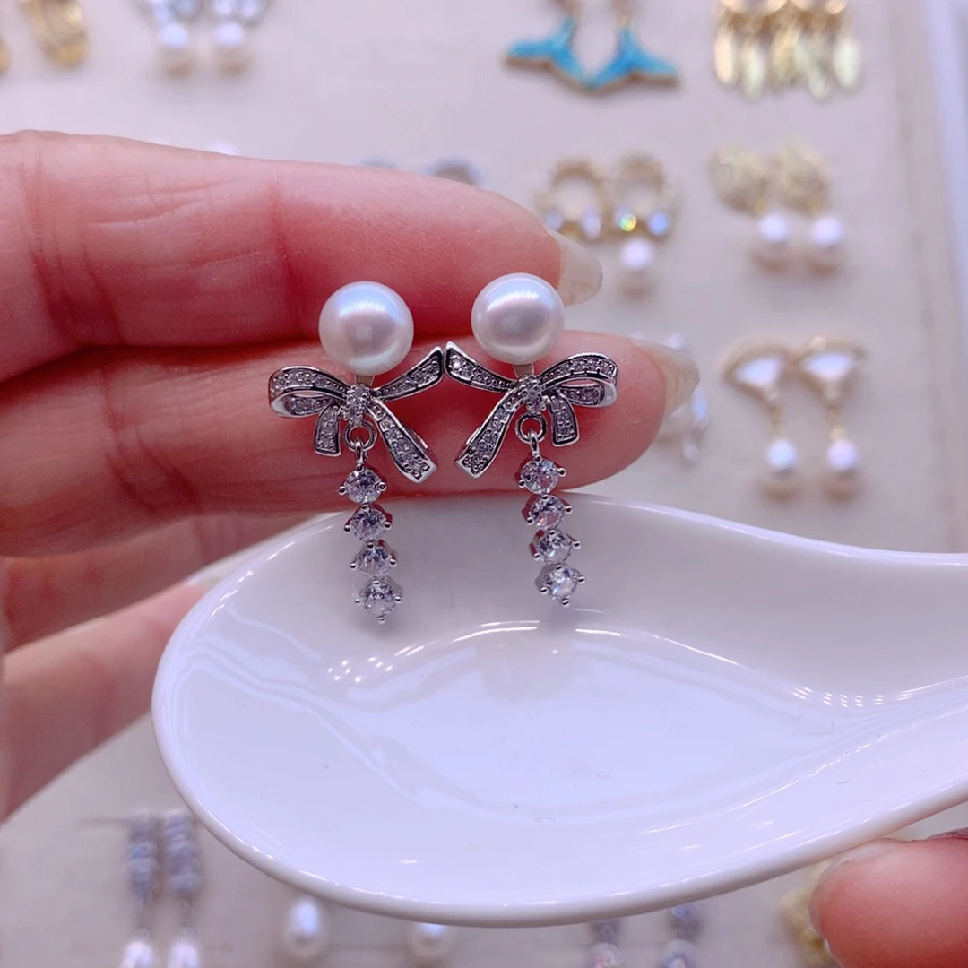 耳饰合金淡水珍珠