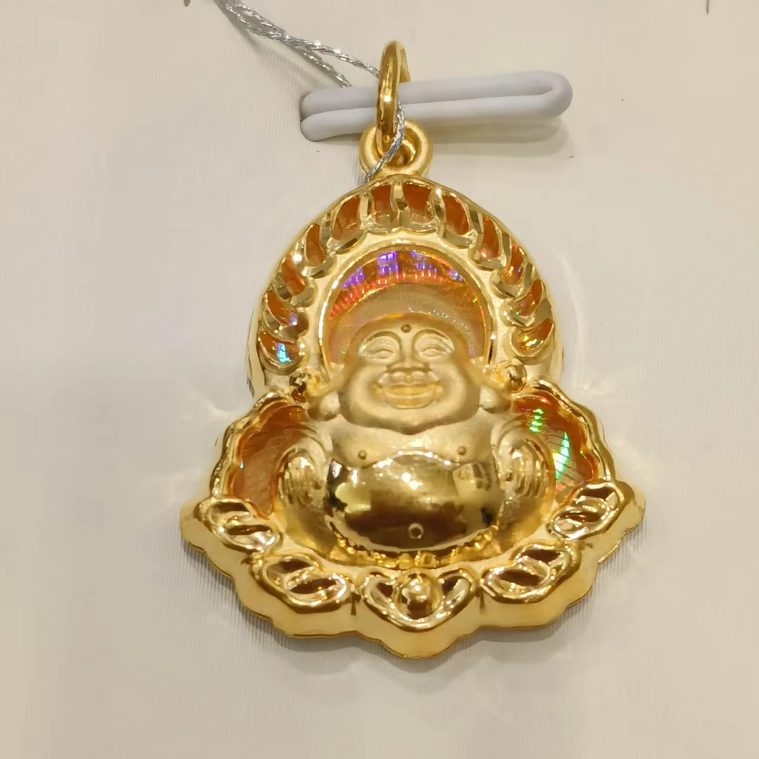 CBAI/菜百XD足金项坠 足金999 炫彩佛