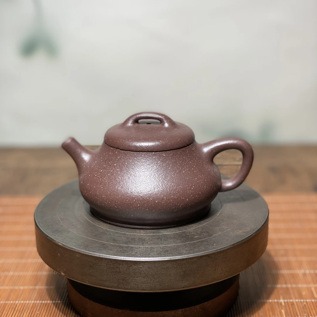 宜兴纯手工紫砂壶础瓢壶黄龙山原矿老紫泥正宗宝山矿区中式茶壶