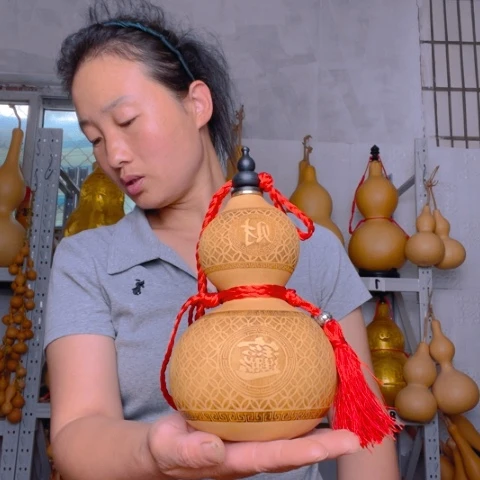 Q*V天然植物葫芦文玩