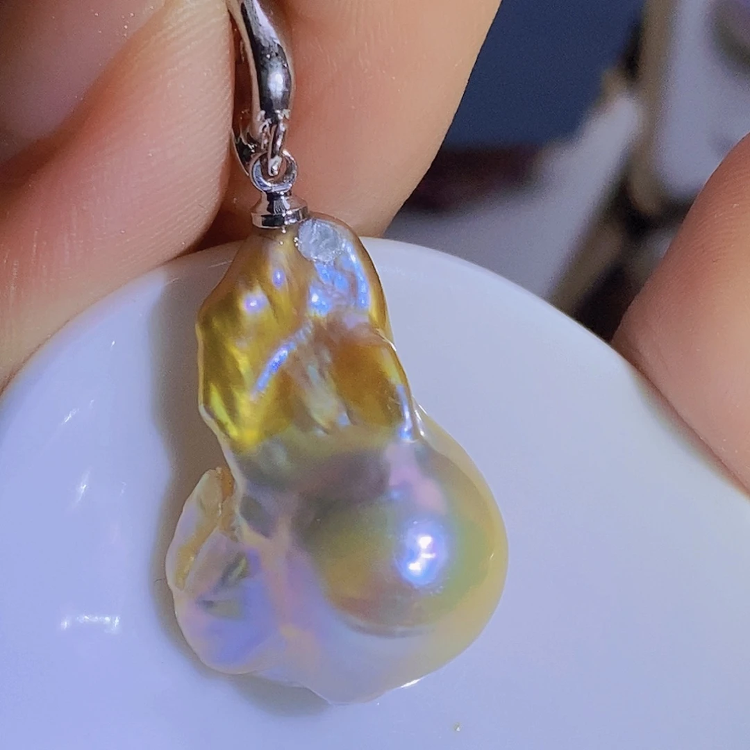 合金天然淡水珍珠（微瑕）淡水珍珠