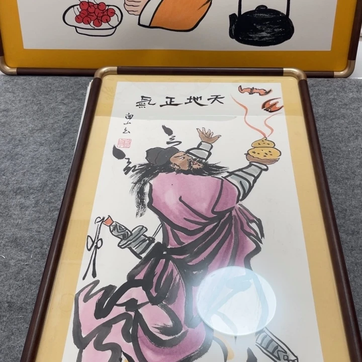 国画手绘禅意画一物一拍