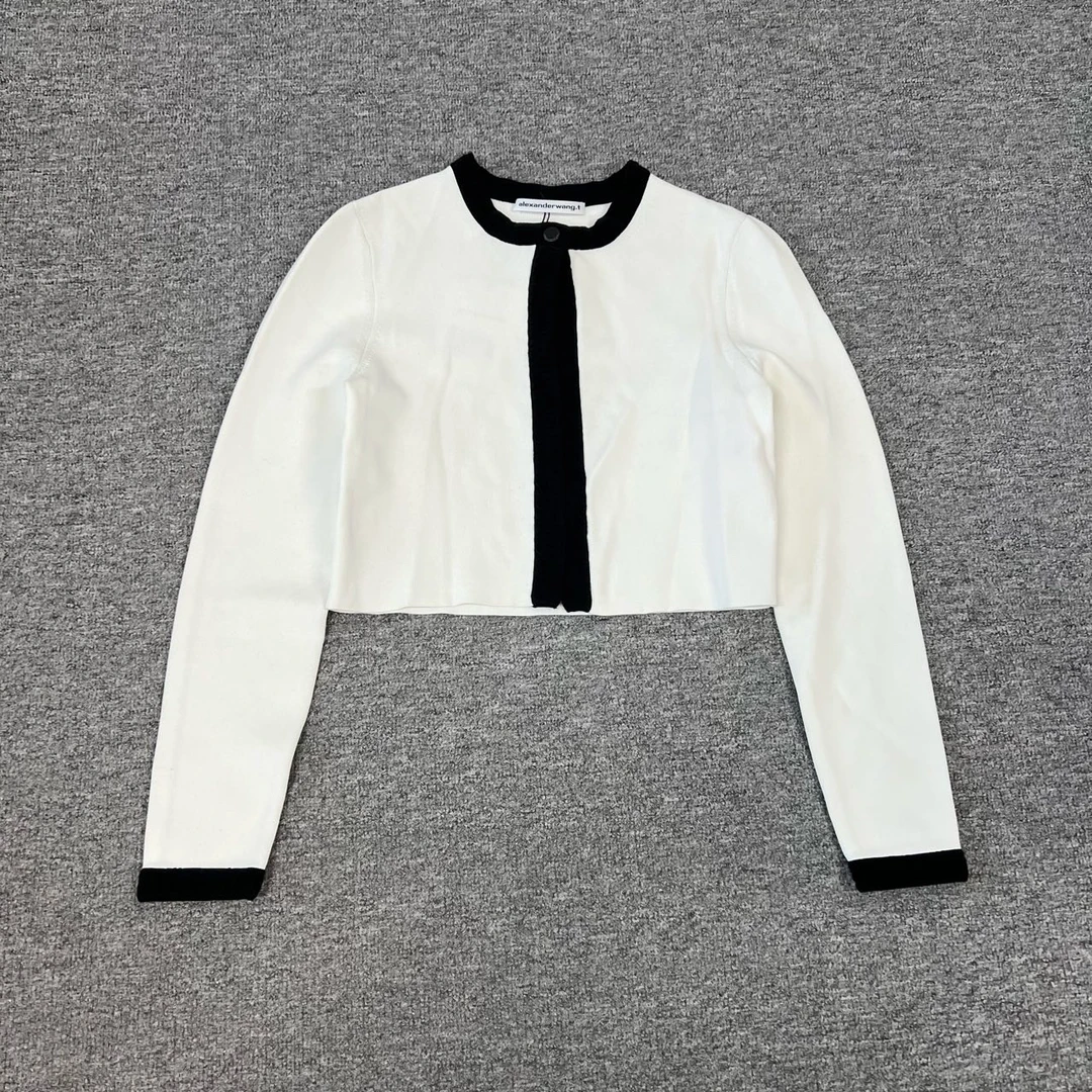 99新  AlexanderWang 亚历山大王 黑白 针织开衫 m码