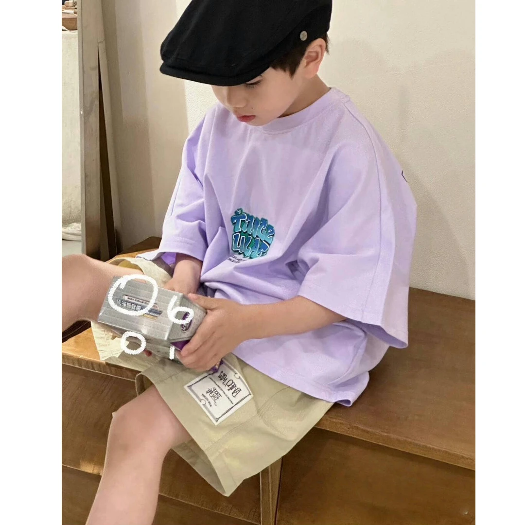 TZ23231133新款时尚紫色短袖T恤