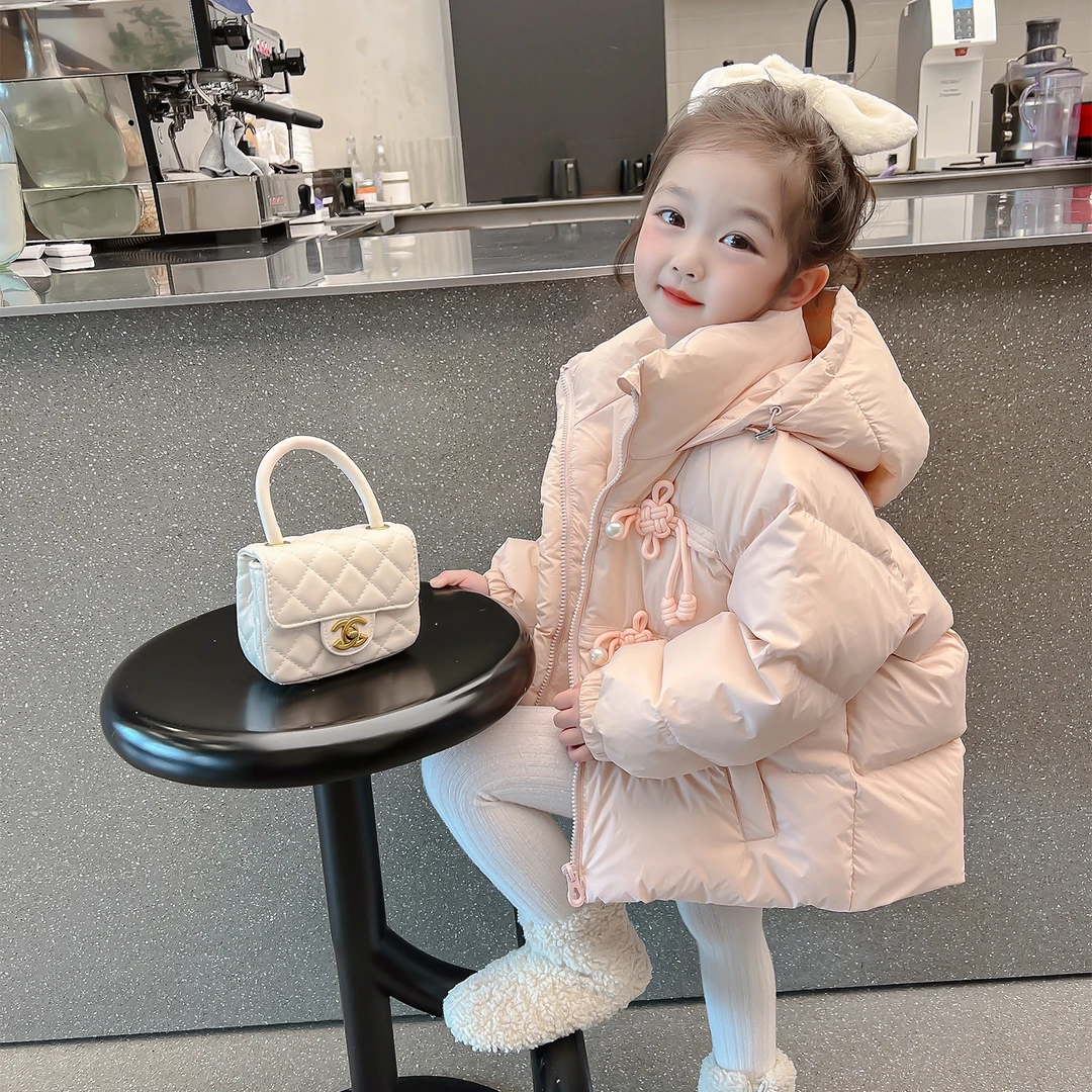 女童羽绒服冬季2025新款儿童白鸭绒外套宝宝冬装棉服小童洋气上衣