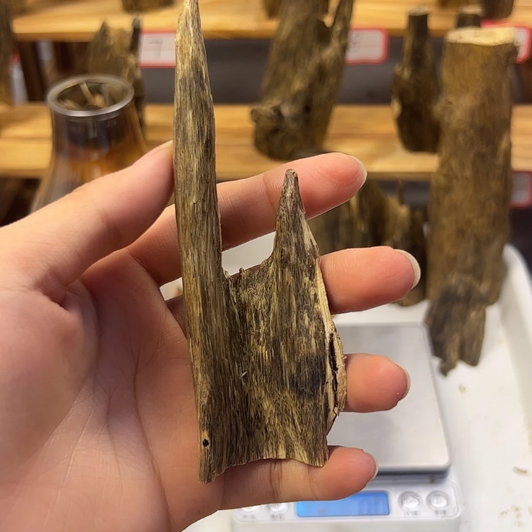 沉香沉香碎屑金丝油 9.2克 小摆