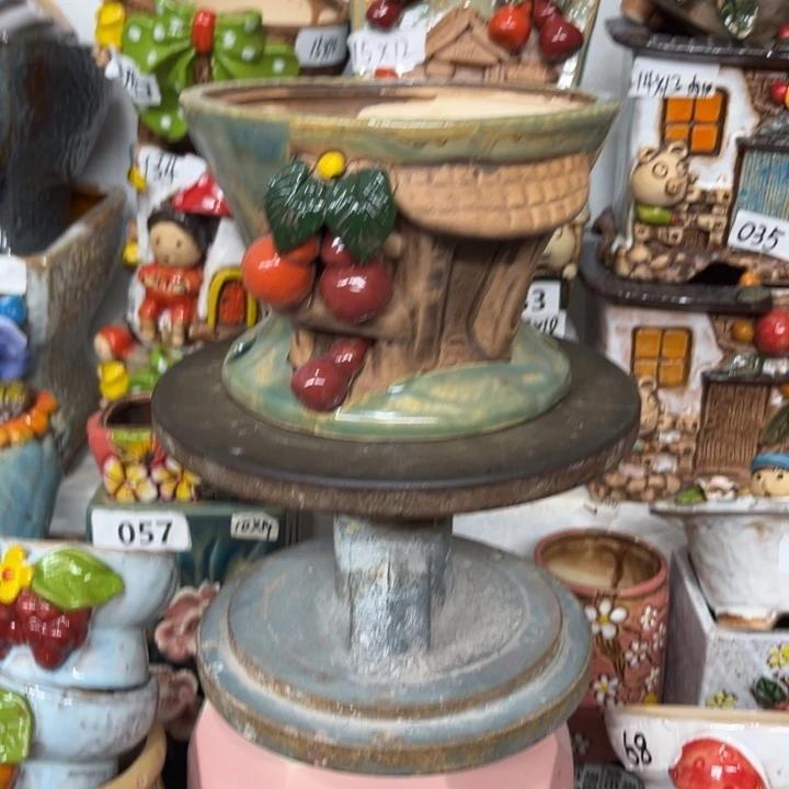 紫砂花盆粗陶材质多肉花盆