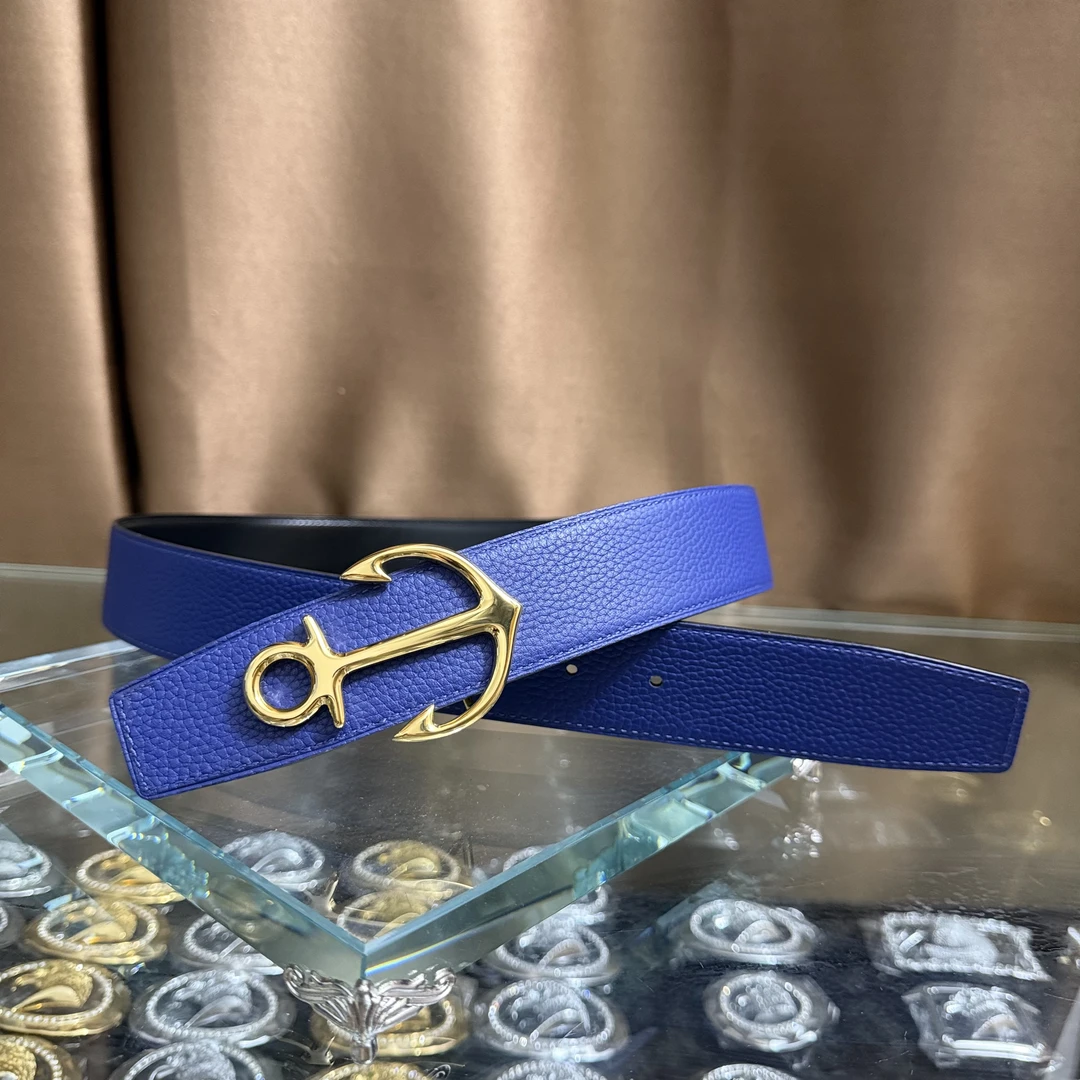 新款男女通用高档皮带休闲工字扣H扣牛皮腰带青中年商务情侣韩潮