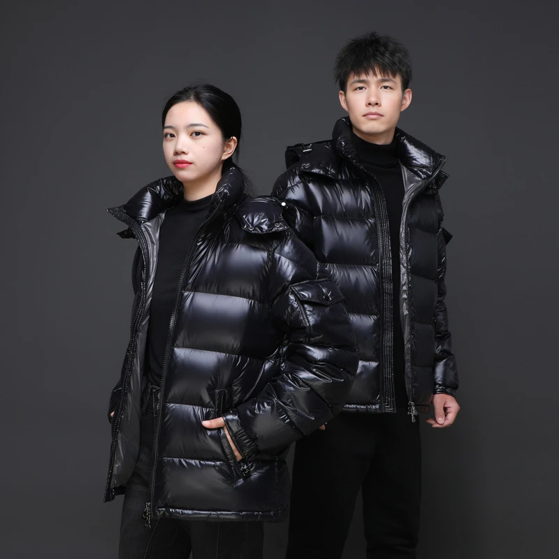 蒙口搭档新款男女同款短款羽绒服情侣款羽绒服高档加厚保暖秋冬