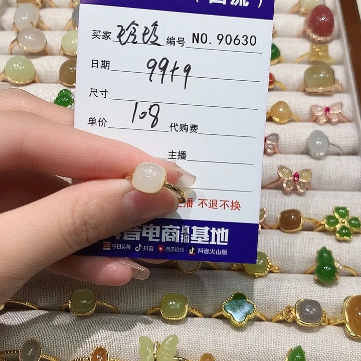 玲***玲和田玉（翠青玉）银S925镶嵌耳饰