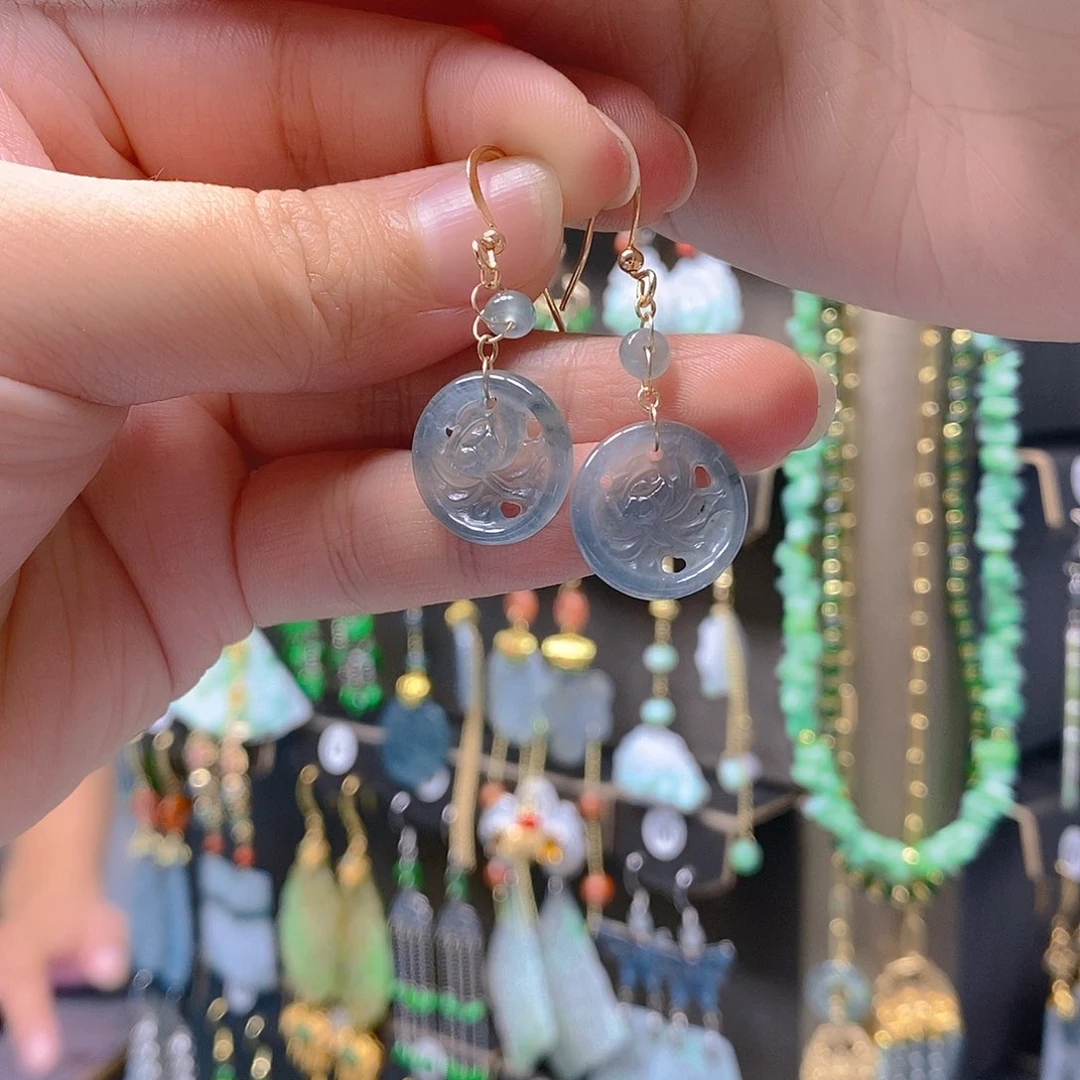 未镶嵌翡翠耳饰翡翠