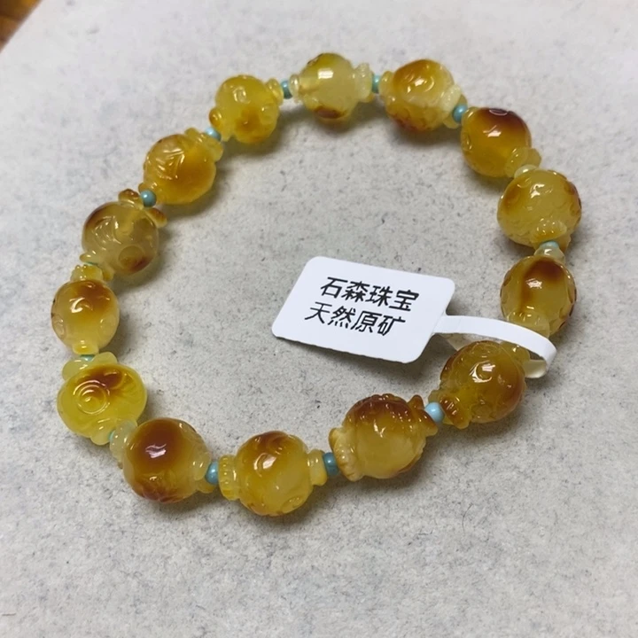 蜜蜡未镶嵌裸石串