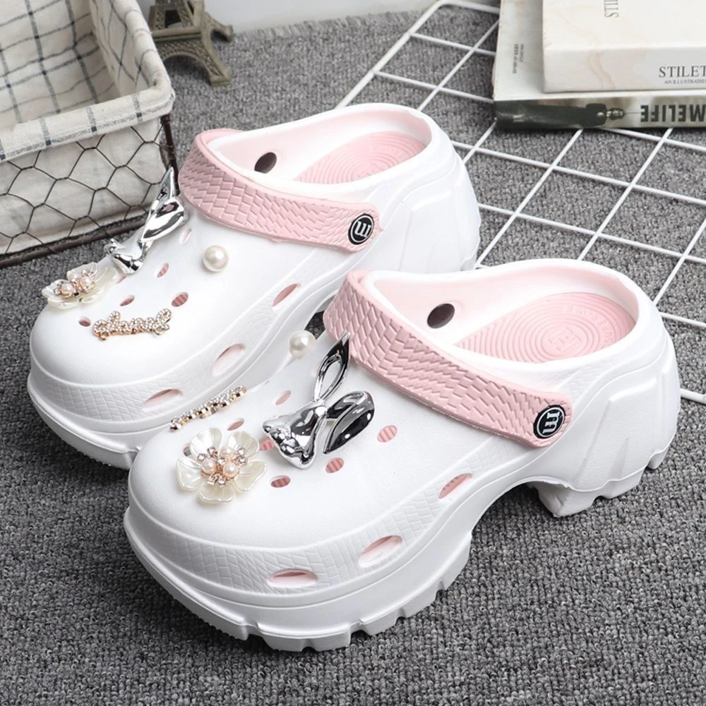 509沙滩凉拖包头拖注压鞋夏季凉鞋松糕底拼色包头鞋拖