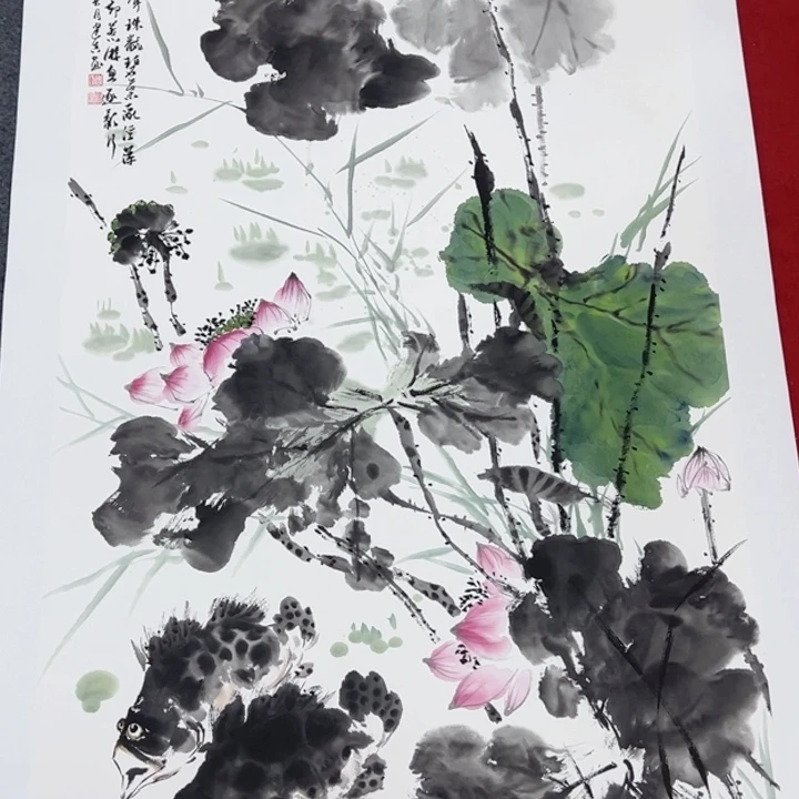 竖款潮汇书出艺术作品