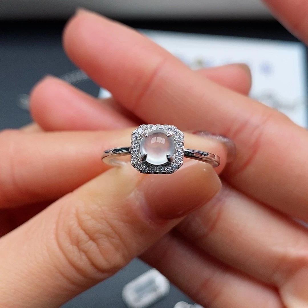 翡翠银S925镶嵌戒指哈哈哈哈哈