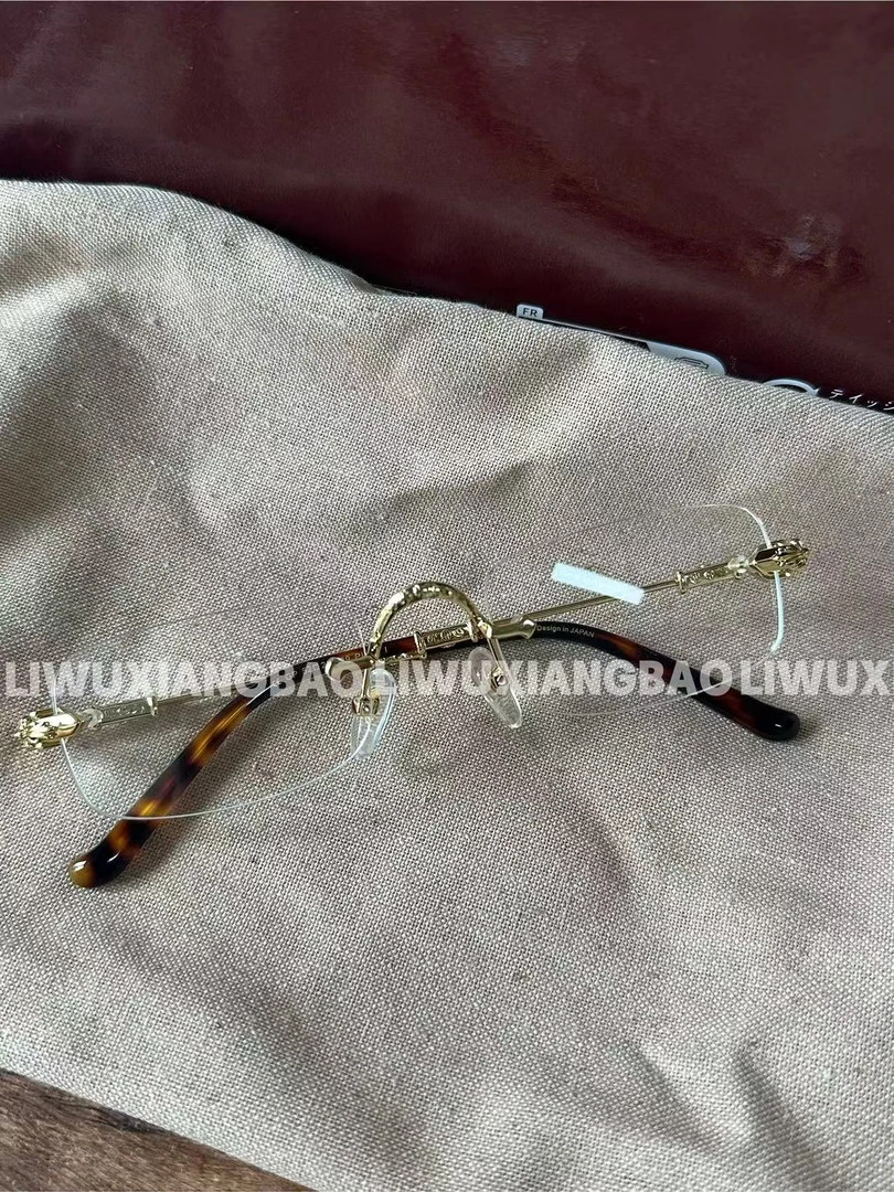 LIWU欧阳娜娜同款无框罗心眼镜女简约文艺无边框眼镜