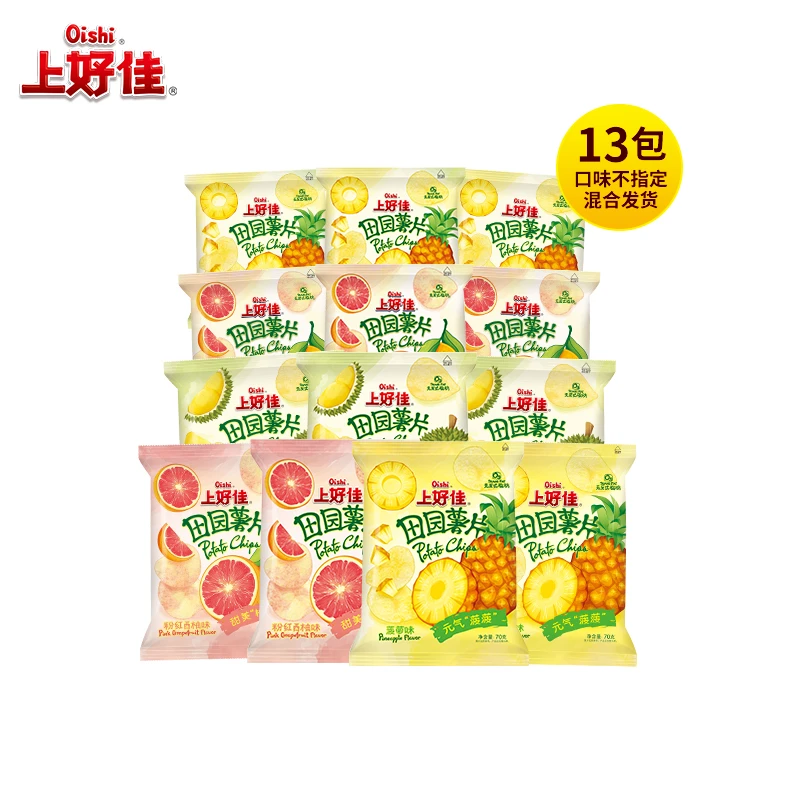 【艾斯专属】上好佳田园薯片水果味大小组合13包共388g YY