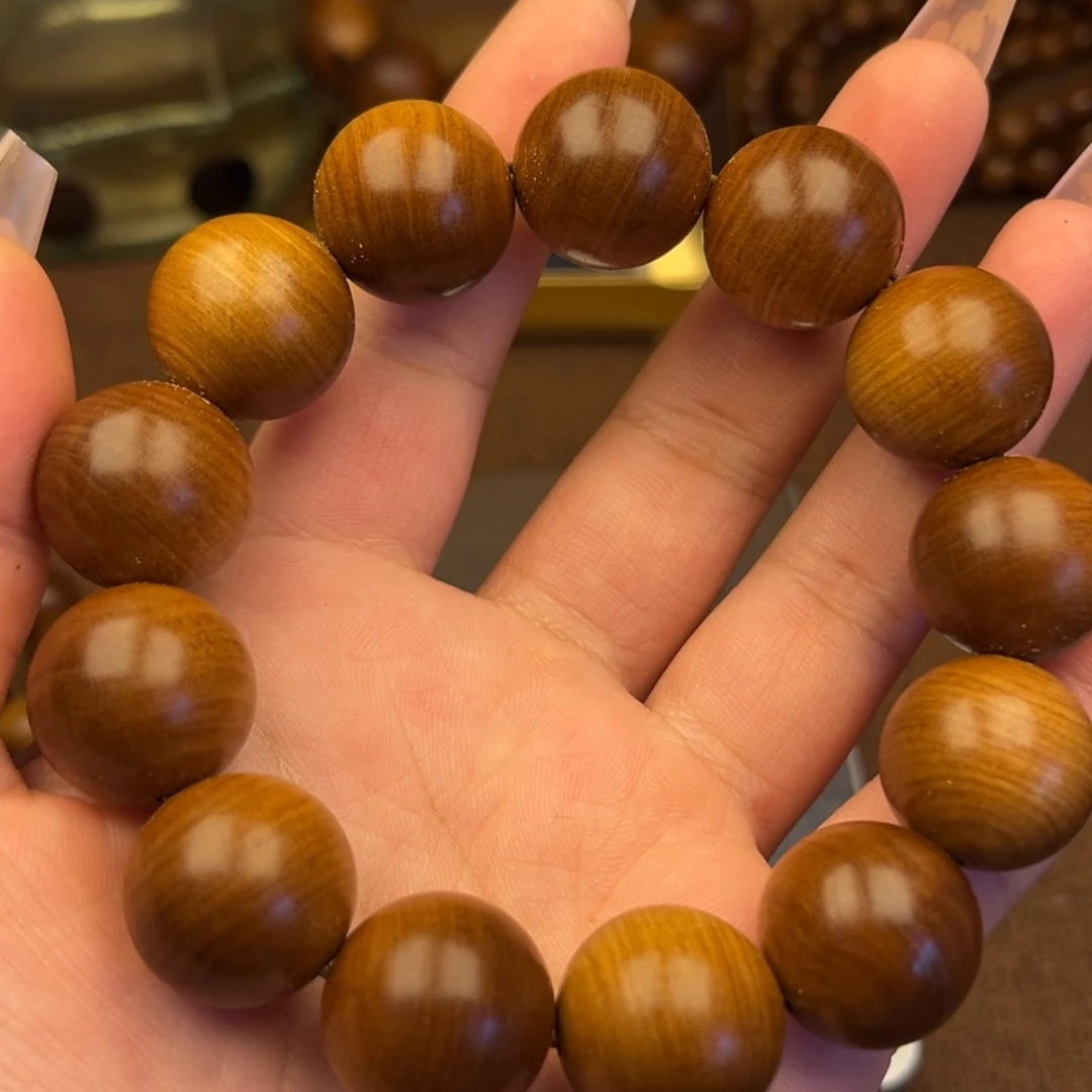 檀香木老山檀18圆珠单圈