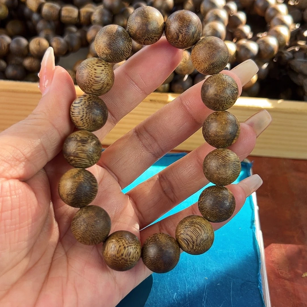 沉香碎屑沉香卡14圆珠单圈16g白露