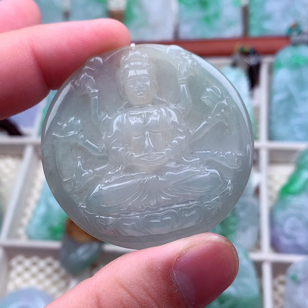 翡翠未镶嵌吊坠(不含链)