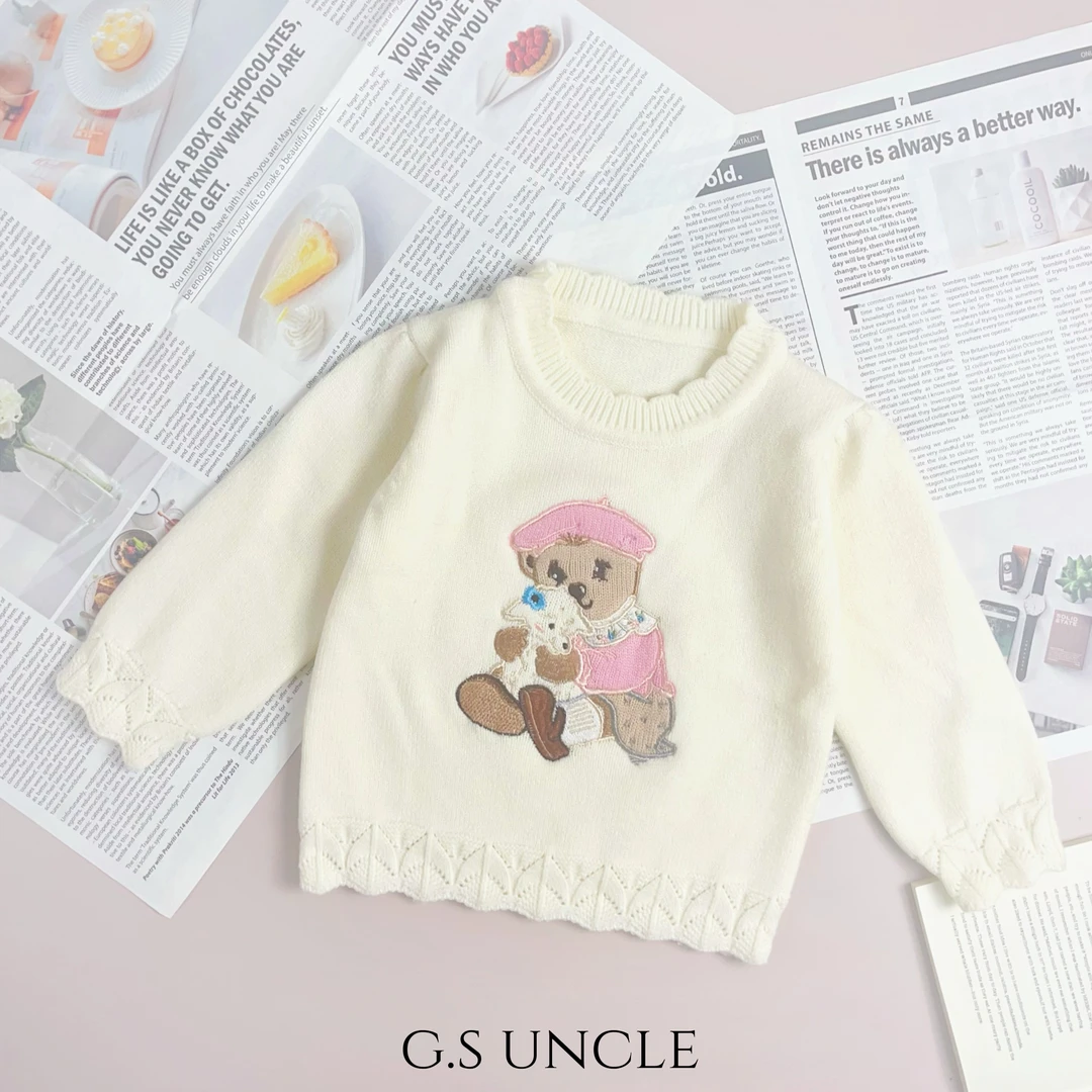 【】H25237儿童新品2025秋冬季百搭时髦毛衣女宝童装