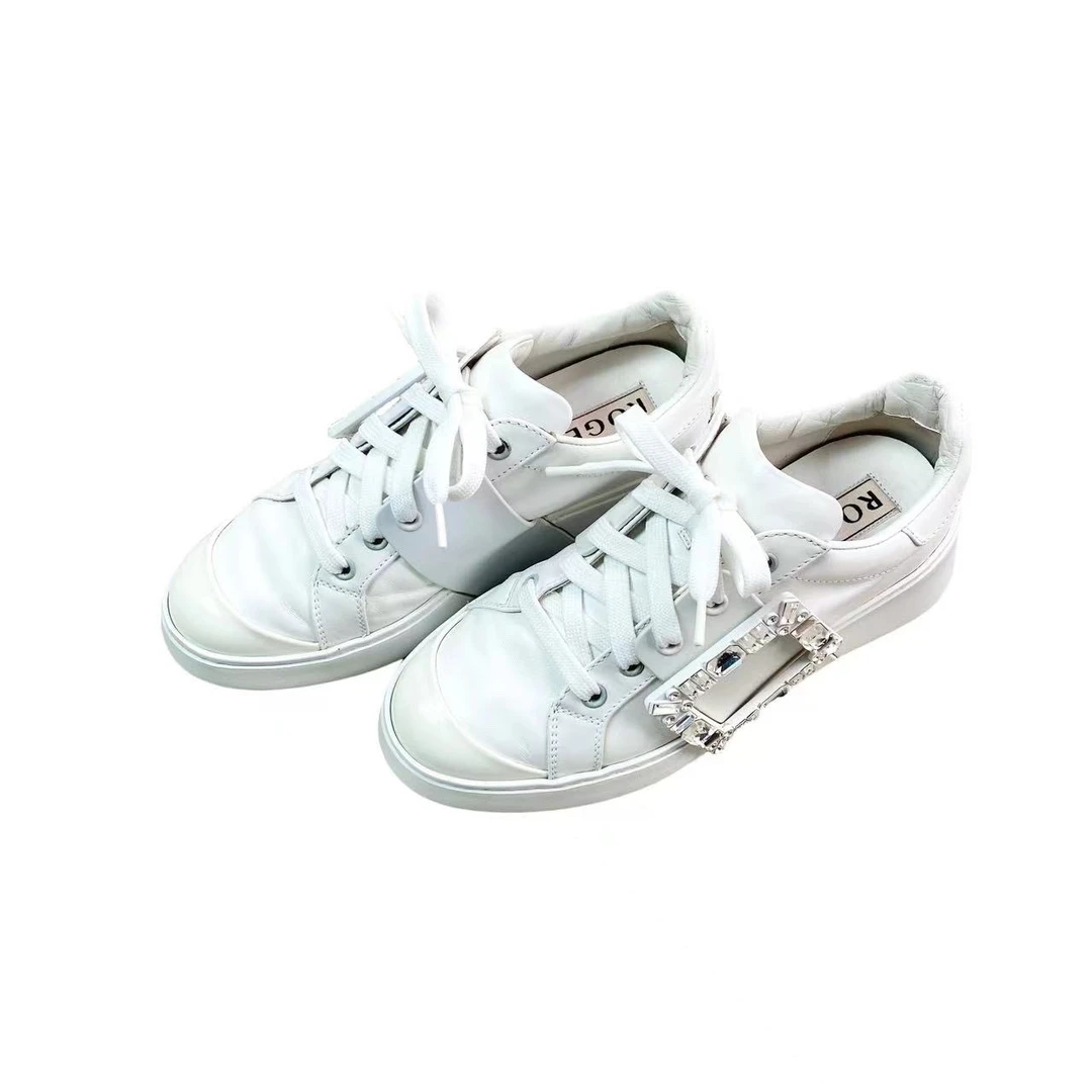 95新 Roger Vivier/罗杰·维威耶 aa一三八五水钻方扣休闲鞋35.5码