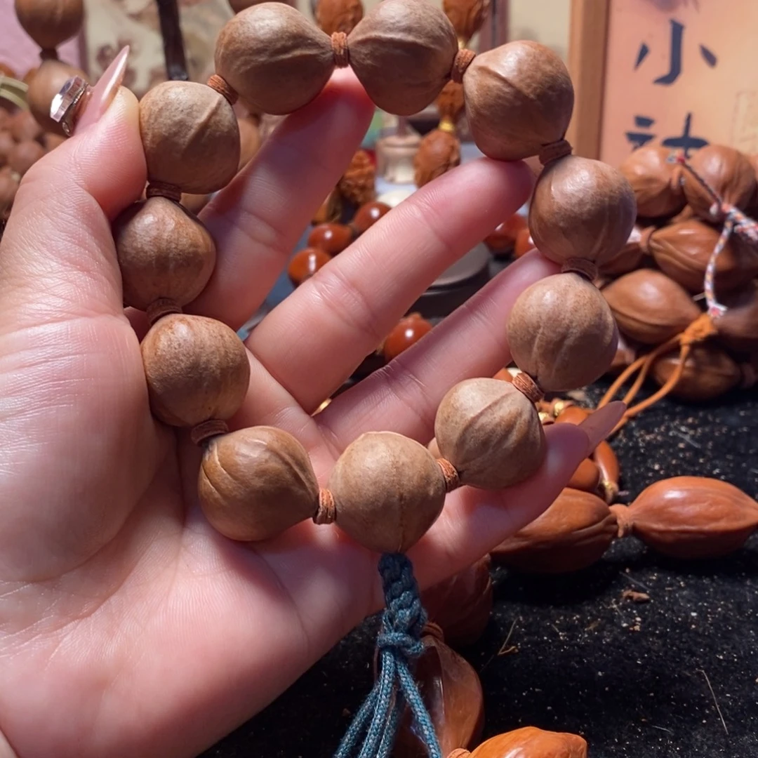 橄榄核手串/手链2.3原皮蜜桃铁盒早1