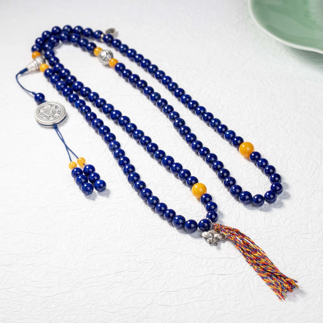 S925银青金石DIY项链多样性发一约8-9mm#B1591180