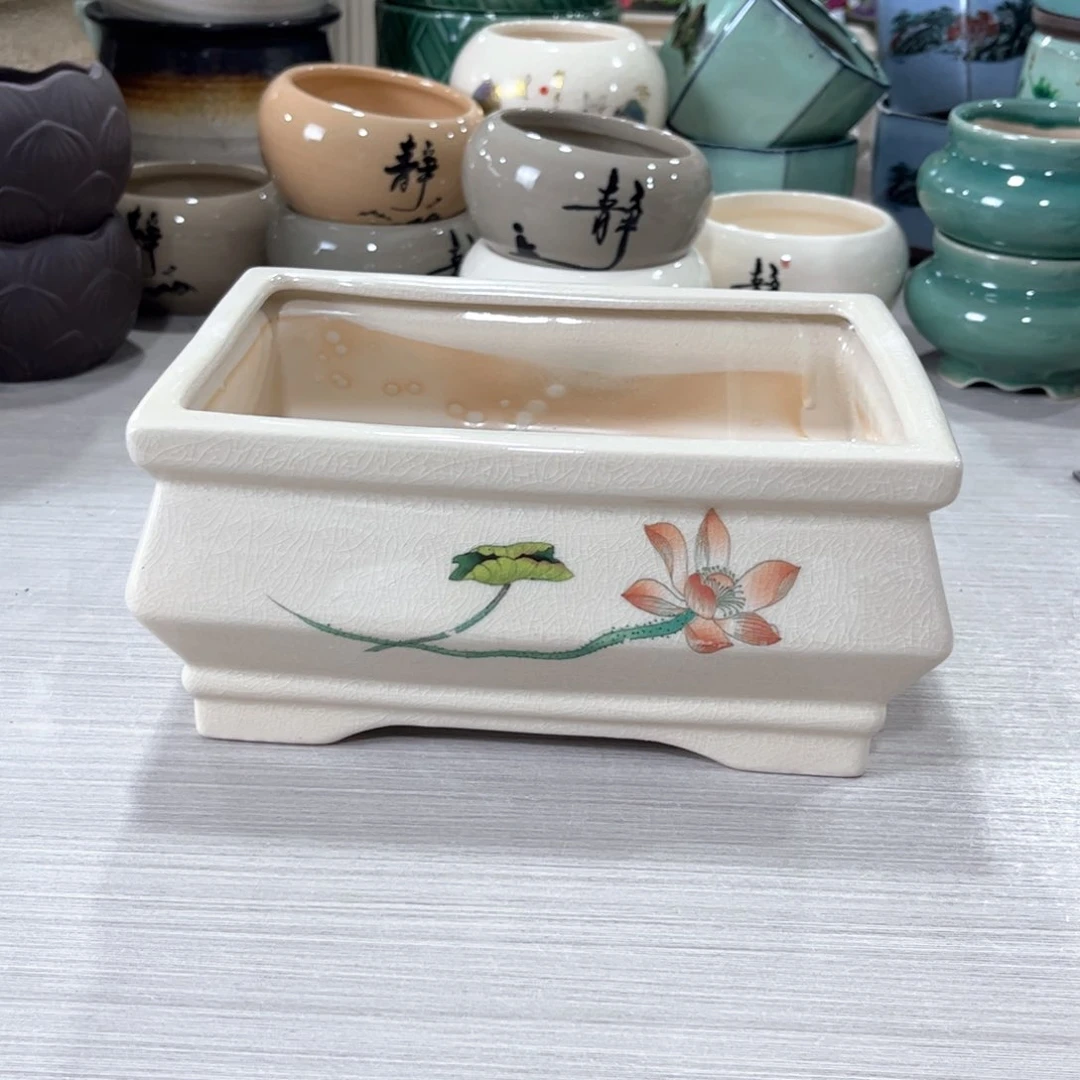 口  20*14，9.5陶瓷绿植多肉微瑕花盆