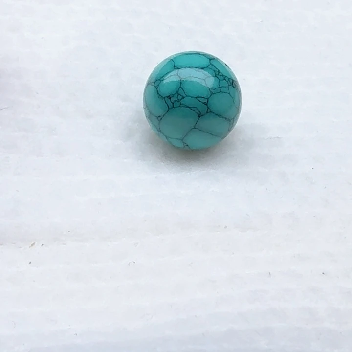 卡16.3绿水草纹圆珠 单珠一颗