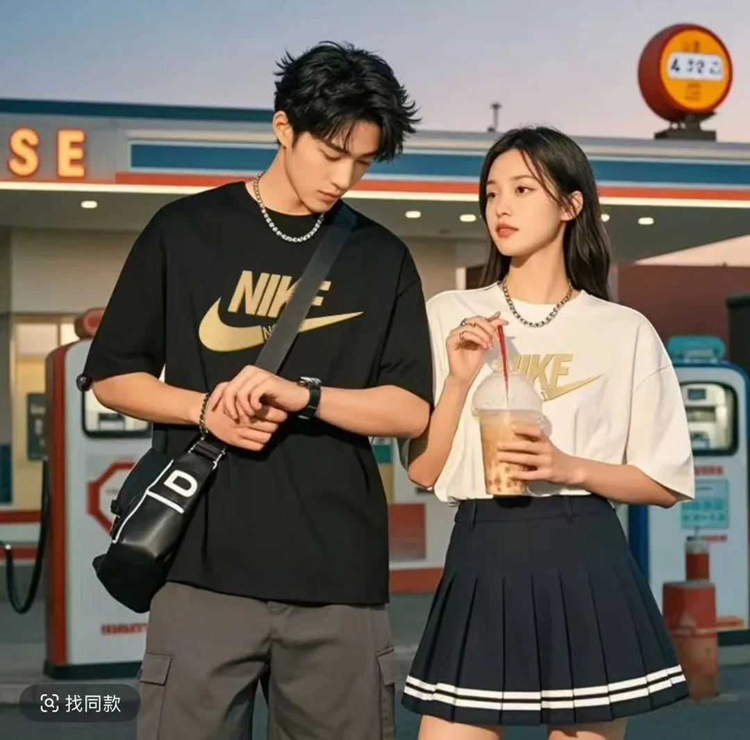 【一折粉丝福利】夏季男女同款百搭时尚潮牌短袖T恤