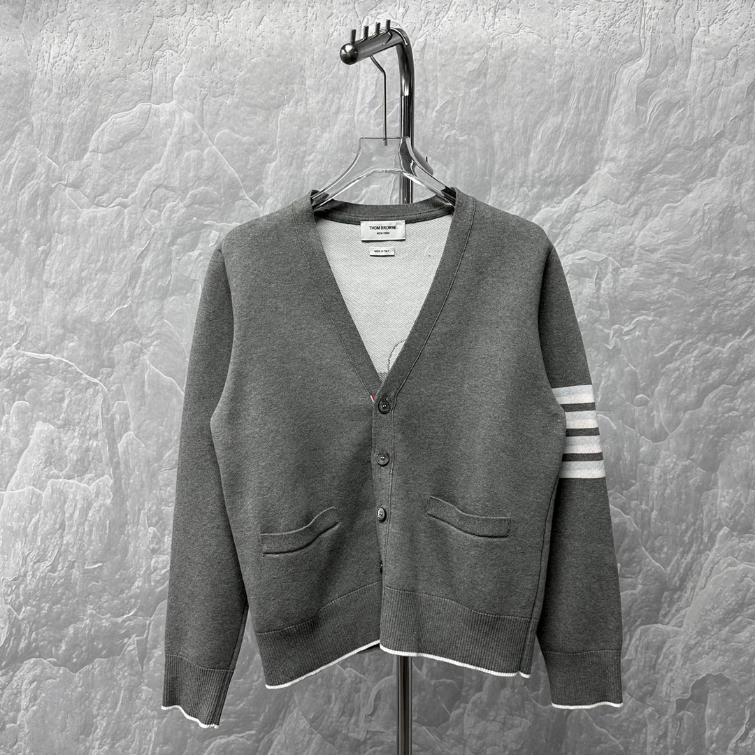 未使用 THOMBROWNE 彩色狮子条纹针织开衫外套 3码 J00606