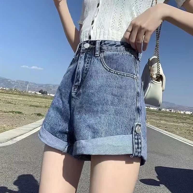 【201-300】款牛仔短裤【直播拍链接】高腰减龄流苏破洞牛仔三分裤